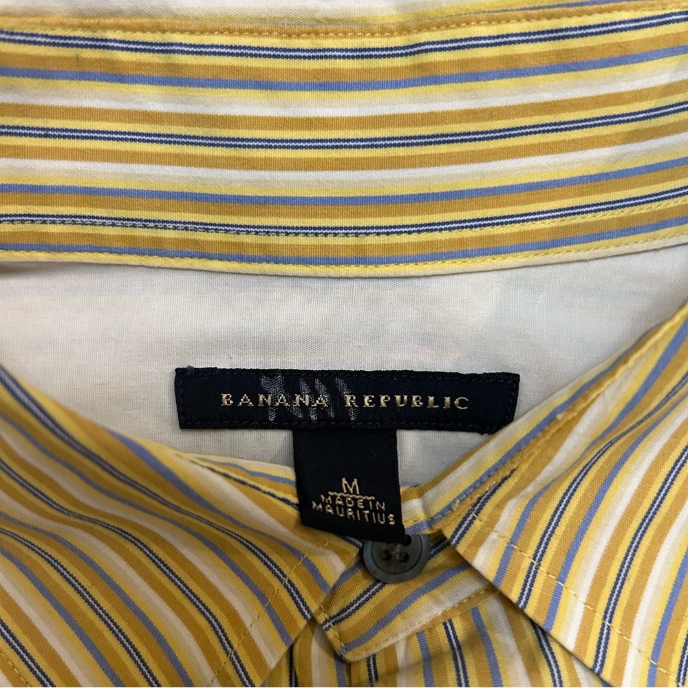 Lot Of 5 Banana Republic Mens M Long Sleeve Non Iron Cotton Shirts Standard Fit - Picture 4 of 6